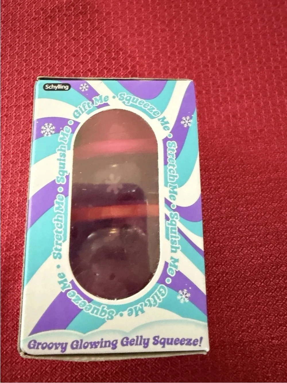 New Nee Doh Needoh Schylling Groovy Glowman Snowman Pink Glow Dark Squishy Toy